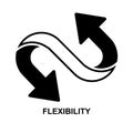 Flexibility icon isolated on background vector illustration. Royalty Free Stock Photo
