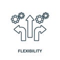 Flexibility line icon. Monochrome simple Flexibility outline icon for templates, web design and infographics