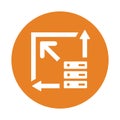 Flexibility, scalability icon. Orange color vector EPS