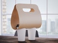Flexible Coffee Holder on the office table. 3d rendering
