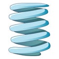 Flexible coil spring icon, cartoon style