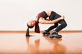 Flexible dancer bending backwards Royalty Free Stock Photo