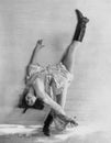 Flexible dancer bending over backwards Royalty Free Stock Photo