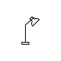 Flexible desk lamp line icon Royalty Free Stock Photo