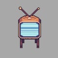 TV Pixel Art vector illustration design for game Royalty Free Stock Photo