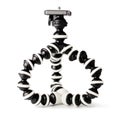 Flexible folding octopus tripod on white isolated background for mobile smartphones, tripod for DSLR cameras