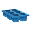 Flexible ice cube tray icon, cartoon style