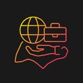 Flexible labor law gradient vector icon for dark theme