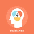 Flexible mind icon concept