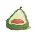 Flexible seat beanbag chair in form of avocado Royalty Free Stock Photo