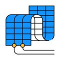 flexible solar panel icon color illustration Royalty Free Stock Photo
