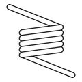 Flexible spring cable icon, outline style