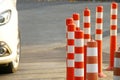 Flexible Traffic Road Bollard on the Street