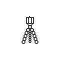 Flexible tripod line icon Royalty Free Stock Photo