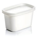 Flexible white plastic container Royalty Free Stock Photo