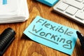 Flexible working policy concept. Piece of paper