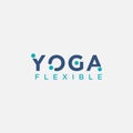 Flexible Yoga wordmark logo icon vector template