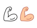 Flexing arm bicep emoji icon