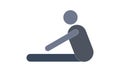 Flexion Exercise icon vector illustration.