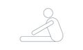 Flexion Exercise icon vector illustration.