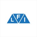 FLI triangle shape logo design on white background. FLI creative initials letter logo concept Royalty Free Stock Photo