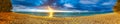 Flic en Flac beach at sunset. Panorama Royalty Free Stock Photo