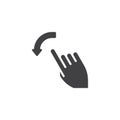 Flick left vector icon