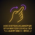 Flick right gesturing neon light icon