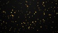 Flicker abstract Particles. Golden dust background
