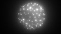 Flicker lights sphere in space - 3d modern backdrop for nightlife style, computer generated 3d render backdrop