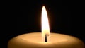 Flickering Single Candle