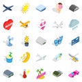 Flier icons set, isometric style Royalty Free Stock Photo