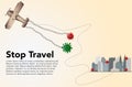 Prohibition of flights, travels and movements during coronavirus crisis Royalty Free Stock Photo