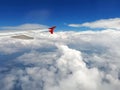 Flight above the clouds