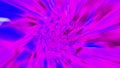 Flight through abstract sci-fi purple violet tunnel. Abstract energy tunnel in space. Tunnel in outer space. Technological, VJ, DJ