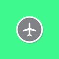 Flight, Airplane Mode Icon Vector in Flat Style Royalty Free Stock Photo
