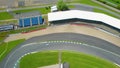 Flight along Silverstone race track