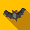 Flight of a bat icon, flat style
