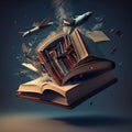 Flight of Books. Generative AI