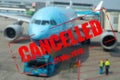 Flight cancellations on the airport because of coronavirus Royalty Free Stock Photo