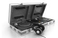 Flight Case and turntable with headphone