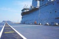 Flight deck of an aircraft carrier Royalty Free Stock Photo