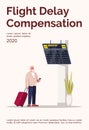 Flight delay compensation poster template