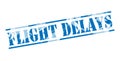 Flight delays blue stamp