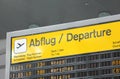 Flight departure schedule Tegel airport Berlin Germany