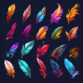 flight feathers bird ai generated