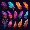 flight feathers bird ai generated