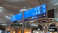 Flight gates directional signage n New Istanbul Airport, Istanbul, Turkey