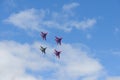 Flight group Swifts fly MIG-29 aircraft. Cheboksary. Russia