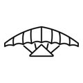 Flight hang glider icon outline vector. Air para